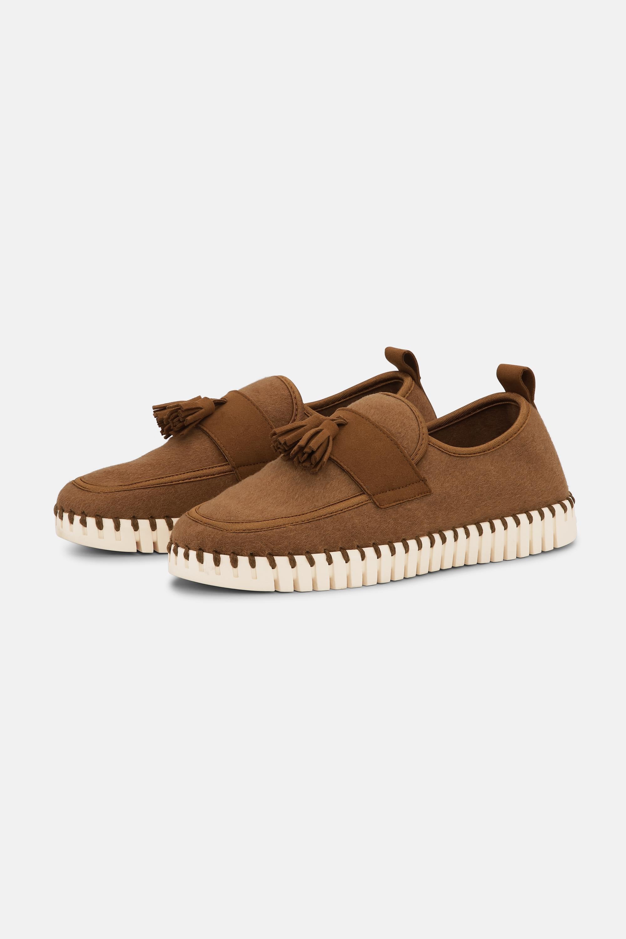 Tulip Wool Loafer - Cashew Pearled Ivory